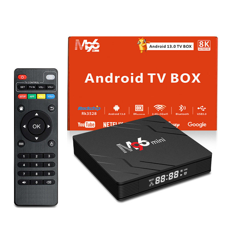 HDMI 2.1 Smart Media Box ทนทาน, โทรพก Android TV Box สําหรับทีวีสมาร์ท