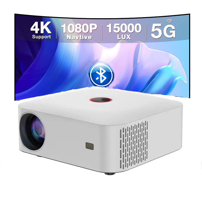 โปรเจคเตอร์สมาร์ทพกพา 200W ทนทาน จอ LCD ขนาด 5.0 นิ้ว โปรเจคเตอร์มินิโรงภาพยนตร์บ้านเบา