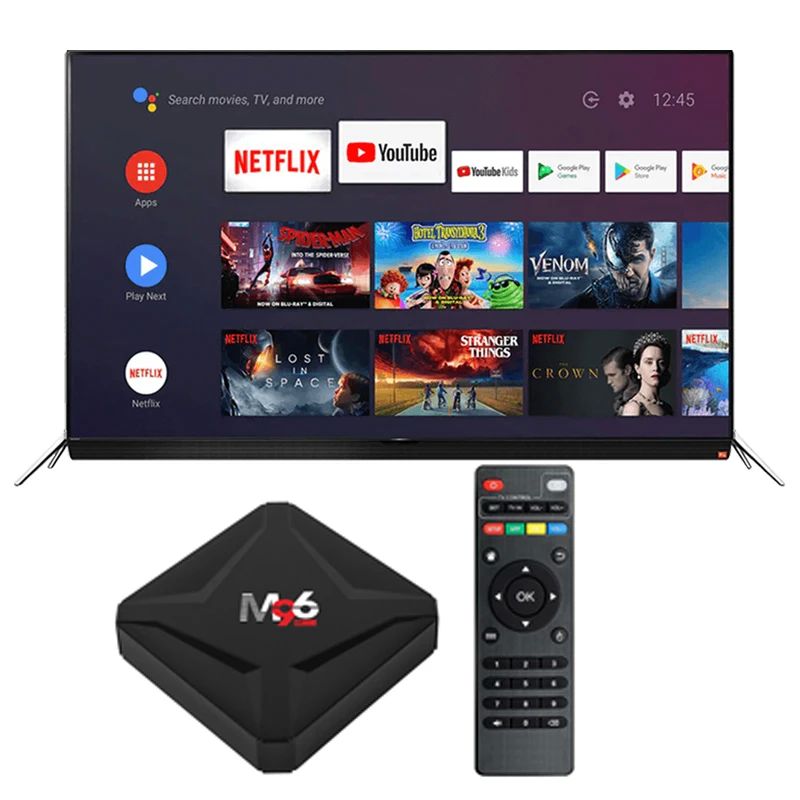10 บิต Smart TV Box M96 มินิ พร้อม H.265 4K 75fps Video Decoder 4GB DDR4 แรม