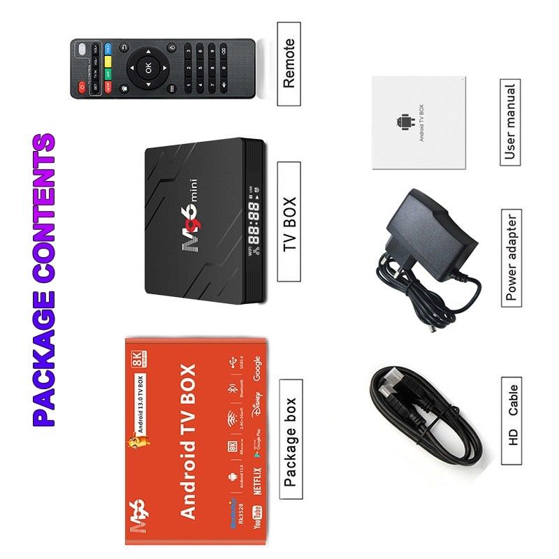 HDMI 2.1 Smart Media Box ทนทาน, โทรพก Android TV Box สําหรับทีวีสมาร์ท