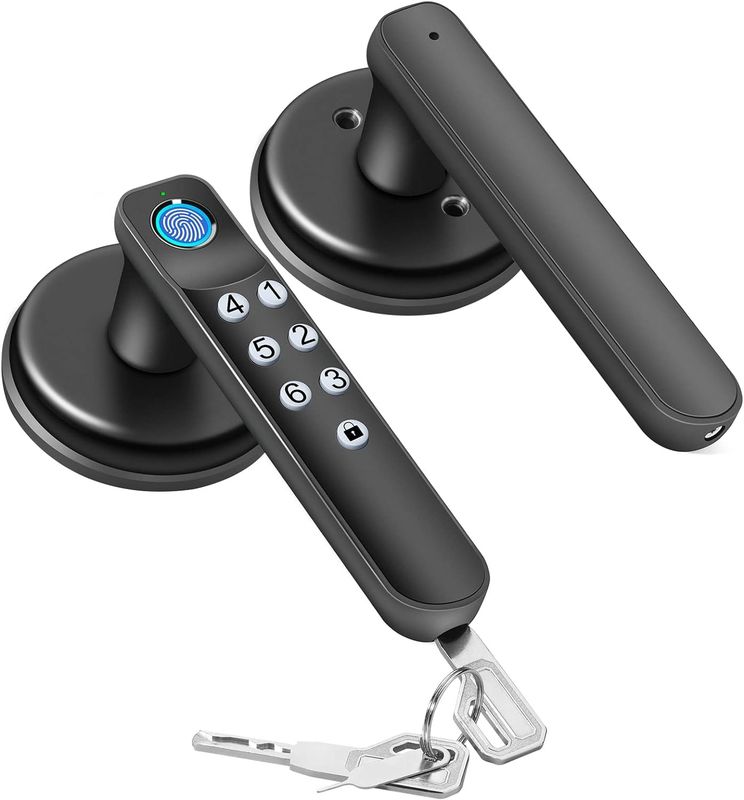 Foxgard T01 Smart Door Lock การเข้าใช้งานโดยไม่ใช้กุญแจ สับสนธิซิงค์ การควบคุมลายนิ้วมือและแอปสําหรับความปลอดภัยในบ้านและสํานักงาน